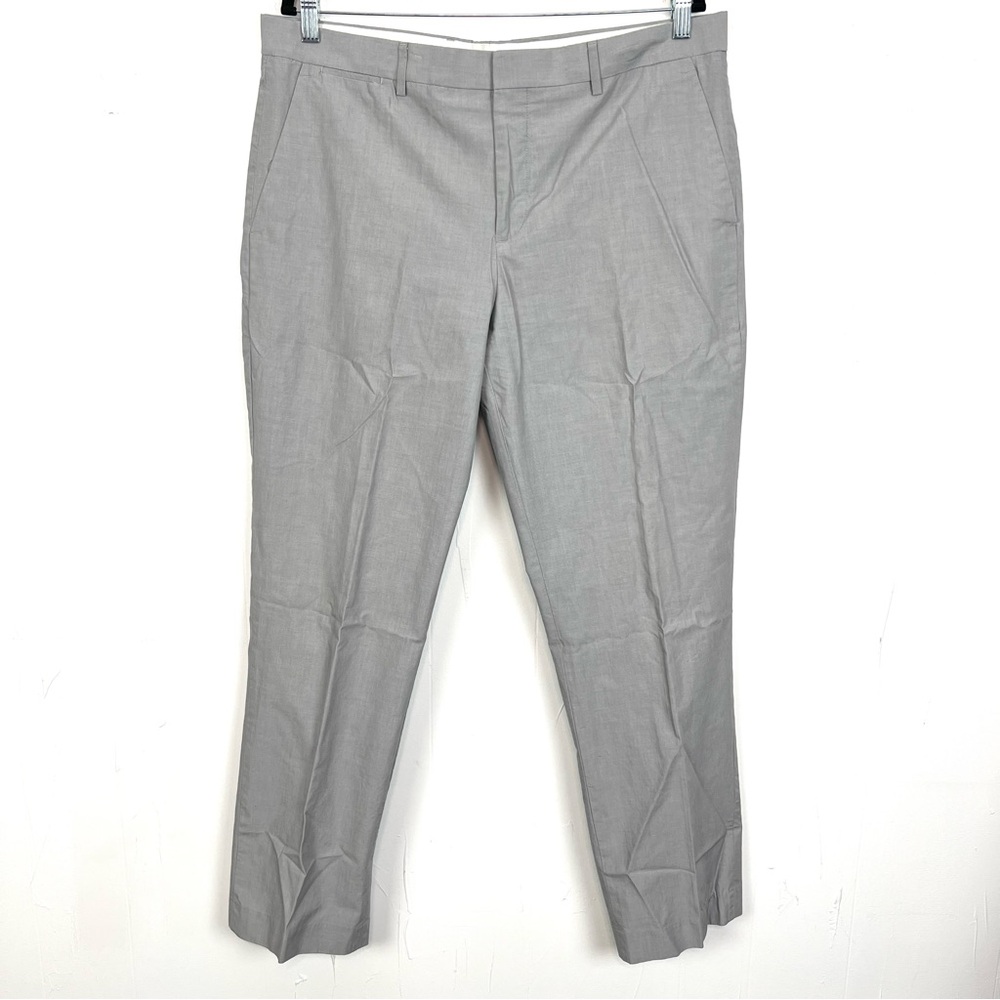 Express Photographer Dress Pants Light Grey Mens 36x32 Slim Fit‎ Cotton Trousers